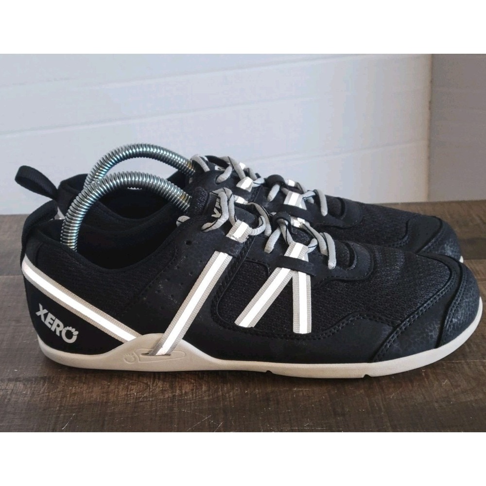 Xero Shoes Prio Women's Black White Barefoot Minimalist Sneakers Size 8 US